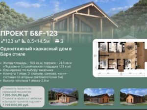 Каркасный дом 123м³