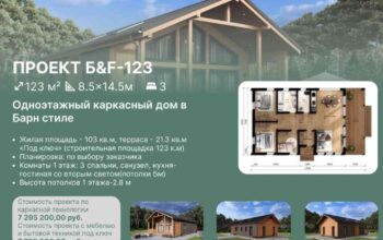 Каркасный дом 123м³